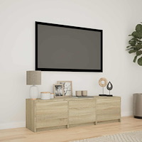 vidaXL TV-bänk med LED Sonoma-ek 140 x 34 x 40 cm Konstruerat trä