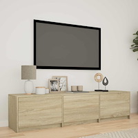 vidaXL TV-bänk med LED Sonoma-ek 165 x 34 x 40 cm Konstruerat trä