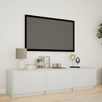 vidaXL TV-bänk med LED med LED Vit 165 x 34 x 40 cm Konstruerat trä