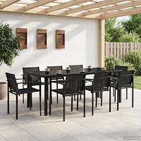 vidaXL Utemöbelset 7 pcs Svart och Anthracit Textilene
