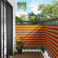 vidaXL Balkong Skärm Orange och Brunt 110 x 600 cm Oxford Tyg