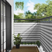vidaXL Balkong Skärm Ljusgrå och vit. 120 x 700 cm