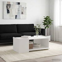 vidaXL Kaffeebord Vit 90 x 50 x 33 cm Konstruerat trä