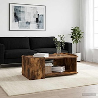 vidaXL Kaffeebord Rökt ek 90 x 50 x 33 cm Konstruerat trä