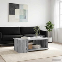 vidaXL Kaffeebord Grå sonoma-ek 90 x 50 x 33 cm Konstruerat trä
