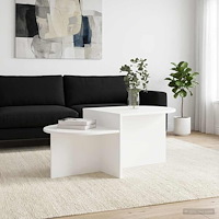 vidaXL Kaffeebord Vit 100 x 50 x 40 cm Konstruerat trä