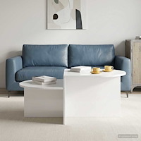 vidaXL Kaffeebord Vit högglans 100 x 50 x 40 cm Konstruerat trä