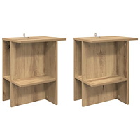 vidaXL Kaffeebord 2 pcs Artisan-ek 40 x 30 x 49 cm Konstruerat trä