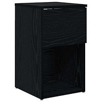 vidaXL Sängskåp Svart ek 29 x 31,5 x 49 cm Konstruerat trä