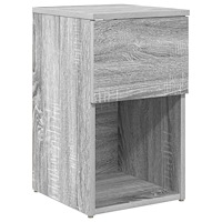 vidaXL Sängskåp Grå sonoma-ek 29 x 31,5 x 49 cm Konstruerat trä