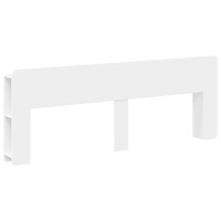 vidaXL Sänggavelsskåp med lagring Vit Konstruerat trä