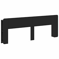 vidaXL Sänggavelsskåp med lagring Svart Konstruerat trä