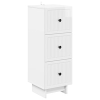 vidaXL Lådans skåp Vit högglans 33 x 34,5 x 90 cm Konstruerat trä
