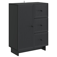 vidaXL Sideboard med låda Svart 66 x 34,5 x 90 cm Konstruerat trä