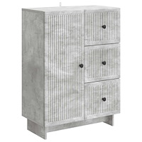 vidaXL Sideboard med låda Betonggrå 66 x 34,5 x 90 cm Konstruerat trä