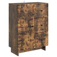 vidaXL Sideboard med låda Rökt ek 66 x 34,5 x 90 cm Konstruerat trä