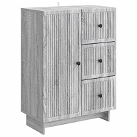 vidaXL Sideboard Grå sonoma-ek 66 x 34,5 x 90 cm Konstruerat trä