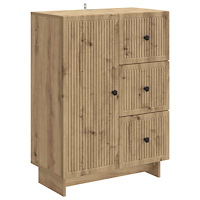 vidaXL Sideboard med låda Artisan-ek 66 x 34,5 x 90 cm Konstruerat trä