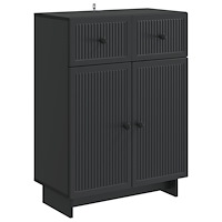 vidaXL Sideboard med låda Svart 66 x 34,5 x 90 cm Konstruerat trä