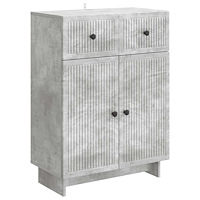 vidaXL Sideboard med låda Betonggrå 66 x 34,5 x 90 cm Konstruerat trä
