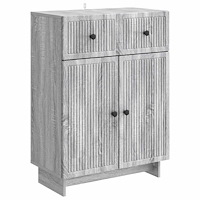 vidaXL Sideboard Grå sonoma-ek 66 x 34,5 x 90 cm Konstruerat trä