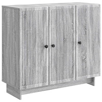 vidaXL Sideboard Grå sonoma-ek 89 x 34,5 x 80 cm Konstruerat trä