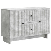 vidaXL Sideboard med låda Betonggrå 89 x 34,5 x 60 cm Konstruerat trä