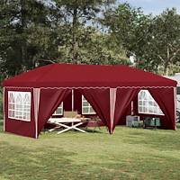 vidaXL Pop-up Partytält 575 x 288 x 245 cm Vinröd
