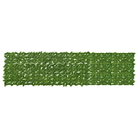 vidaXL Balkongskärm med löv Grön och Gul 300 x 75 cm Polyeten och tyg
