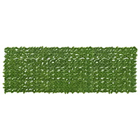vidaXL Balkongskärm med löv Grön och Gul 300 x 100 cm Polyeten och tyg
