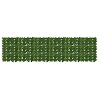 vidaXL Balkongskärm med löv Grön 300 x 75 cm Polyeten och tyg