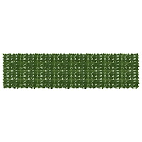 vidaXL Balkongskärm med löv Grön 400 x 100 cm Polyeten och tyg