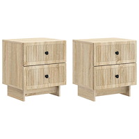 vidaXL Nattduksbord med låda 2 pcs Sonoma-ek 43 x 34,5 x 47,5 cm