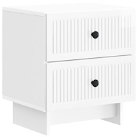 vidaXL Nattduksbord Vit högglans 43 x 34,5 x 47,5 cm Konstruerat trä