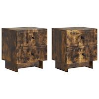 vidaXL Nattduksbord 2 pcs Rökt ek 43 x 34,5 x 47,5 cm Konstruerat trä