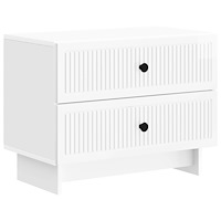vidaXL Nattduksbord Vit högglans 62 x 34,5 x 47,5 cm Konstruerat trä