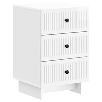 vidaXL Nattduksbord Vit högglans 43 x 41 x 66,5 cm Konstruerat trä