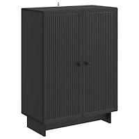 vidaXL Sideboard Svart 66 x 34,5 x 90 cm Konstruerat trä