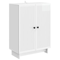 vidaXL Sideboard Vit högglans 66 x 34,5 x 90 cm Konstruerat trä