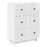 vidaXL Lådans skåp Vit högglans 66 x 34,5 x 90 cm Konstruerat trä
