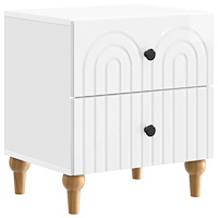 vidaXL Nattduksbord Vit högglans 43 x 34,5 x 48 cm Konstruerat trä