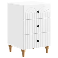 vidaXL Nattduksbord Vit högglans 43x 41 x 66,5 cm Konstruerat trä