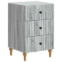 vidaXL Nattduksbord Grå sonoma-ek 43x 41 x 66,5 cm Konstruerat trä