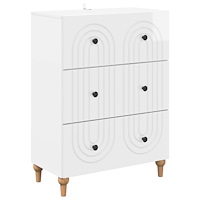 vidaXL Lådans skåp Vit högglans 66 x 34,5 x 90 cm Konstruerat trä