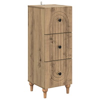 vidaXL Lådans skåp Artisan-ek 33 x 34,5 x 90 cm Konstruerat trä