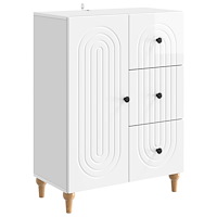 vidaXL Sideboard Vit högglans 66 x 34,5 x 90 cm Konstruerat trä