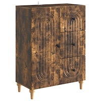 vidaXL Sideboard med låda Rökt ek 66 x 34,5 x 90 cm Konstruerat trä