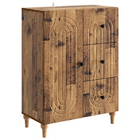 vidaXL Sideboard Gammalt trä 66 x 34,5 x 90 cm Konstruerat trä