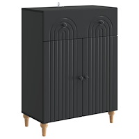 vidaXL Sideboard med låda Svart 66 x 34,5 x 90 cm Konstruerat trä