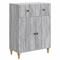 vidaXL Sideboard Grå sonoma-ek 66 x 34,5 x 90 cm Konstruerat trä